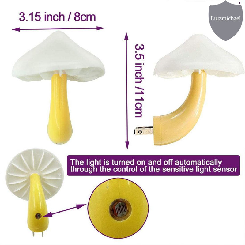 menggutong PlugIn LED Mushroom Night Light Wayfair